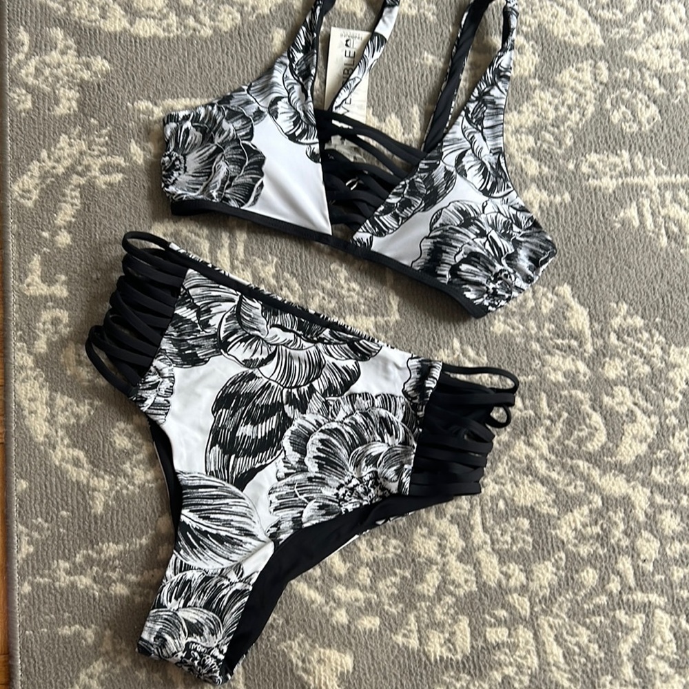 XS Reversible two-piece bathing suit.